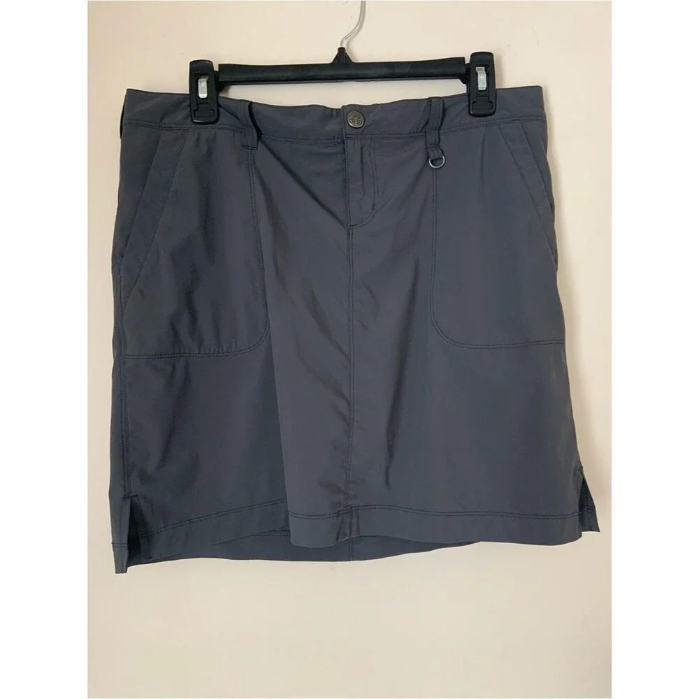 REI Women Grey UPF 50+ Nylon Skirt Skort Hiking Outdoors Travel